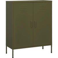 Berkfield Home Storage Cabinet Olive Green 80x35x101.5 cm Steel