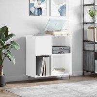 Berkfield Home Record Cabinet High Gloss White 84.5x38x89 cm Engineered Wood