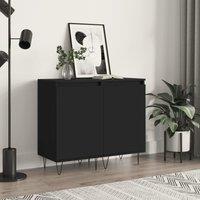 Berkfield Home Sideboards 2 pcs Black 40x35x70 cm Engineered Wood in Brown | Size: 40 x 35 x 70 cm