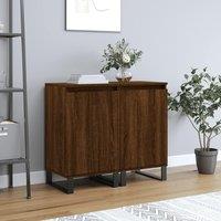 Berkfield Home Sideboards 2 pcs Brown Oak 40x35x70 cm Engineered Wood | Size: 40 x 35 x 70 cm