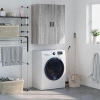 Berkfield Home Wall Mounted Cabinet Grey Sonoma 69.5x34x90 cm
