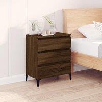 Berkfield Home Sideboard Brown Oak 60x35x70 cm Engineered Wood | Size: 60 x 35 x 70 cm
