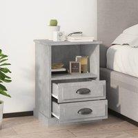 Berkfield Home Bedside Cabinets 2 pcs Concrete Grey 43x36x60 cm | Size: 43 x 36 x 60 cm