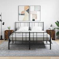 Berkfield Home Bedside Cabinets 2 pcs Smoked Oak 40x40x50 cm Engineered Wood in Brown | Size: 40 x 40 x 50 cm