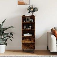 Berkfield Home Highboard Smoked Oak 40x36x110 cm Engineered Wood in Brown | Size: 40 x 36 x 110 cm