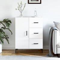 Berkfield Home Sideboard High Gloss White 69.5x34x90 cm Engineered Wood