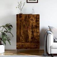 Berkfield Home Highboard Smoked Oak 69.5x31x115 cm Engineered Wood in Brown