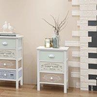 Berkfield Home French Storage Cabinet 3 Drawers Wood in White