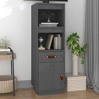 Berkfield Home Highboard Grey 34x40x108, 5 cm Solid Wood Pine