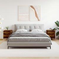 Berkfield Home Bedside Cabinets 2 pcs Smoked Oak 40x35x50 cm Engineered Wood in Brown | Size: 40 x 35 x 50 cm