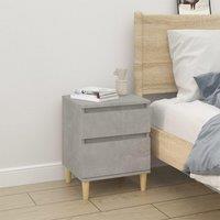 Berkfield Home Bedside Cabinet Concrete Grey 40x35x50 cm | Size: 40 x 35 x 50 cm