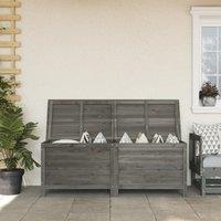 Berkfield Home Garden Storage Box Anthracite 150x50x56.5 cm Solid Wood Fir in Black