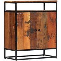 Berkfield Home Side Cabinet 60x35x76 cm Solid Reclaimed Wood & Steel in Brown | Size: 60 x 35 x 76 cm