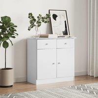 Berkfield Home Sideboard ALTA White 77x35x73 cm Solid Wood Pine | Size: 77 x 35 x 73 cm