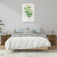 Berkfield Home Bedside Cabinets 2 pcs Brown Oak Engineered Wood