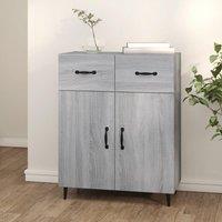 Berkfield Home Sideboard Grey Sonoma 69.5x34x90 cm Engineered Wood