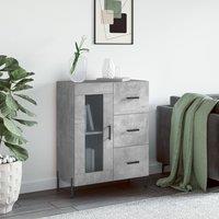 Berkfield Home Sideboard Concrete Grey 69.5x34x90 cm Engineered Wood
