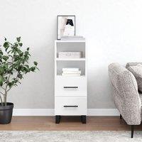 Berkfield Home Sideboard High Gloss White 34.5x34x90 cm Engineered Wood