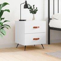 Berkfield Home Bedside Cabinet White 40x35x47.5 cm Engineered Wood