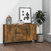 Berkfield Home Sideboard Smoked Oak 100x36x60 cm Engineered Wood in Brown | Size: 100 x 36 x 60 cm