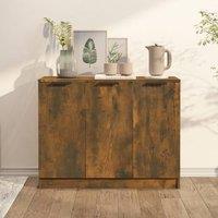 Berkfield Home Sideboard Smoked Oak 90.5x30x70 cm Engineered Wood in Brown