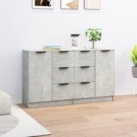 Berkfield Home Sideboards 2 pcs Concrete Grey 60x30x70 cm Engineered Wood | Size: 60 x 30 x 70 cm