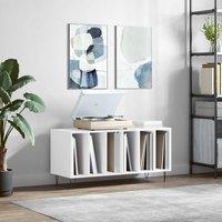 Berkfield Home Record Cabinet High Gloss White 100x38x48 cm Engineered Wood | Size: 100 x 38 x 48 cm