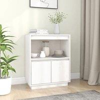 Berkfield Home Sideboard White 60x34x75 cm Solid Wood Pine | Size: 60 x 34 x 75 cm