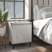 Bed Cabinets with Metal Legs 2 pcs Concrete Grey 40x30x50 cm