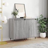 Berkfield Home Sideboards 2 pcs Grey Sonoma 40x35x70 cm Engineered Wood in Brown | Size: 40 x 35 x 70 cm