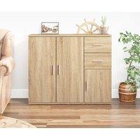 Berkfield Home Sideboard Sonoma Oak 91x29.5x75 cm Engineered Wood in Brown