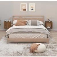 Berkfield Home Wall-mounted Bedside Cabinets 2 pcs Brown Oak 50x30x47 cm | Size: 50 x 30 x 47 cm