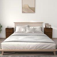 Berkfield Home Bedside Cabinets 2 pcs Brown Oak 40x35x70 cm | Size: 40 x 35 x 70 cm