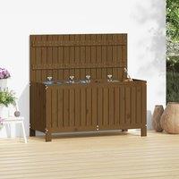 Berkfield Home Garden Storage Box Honey Brown 115x49x60 cm Solid Wood Pine | Size: 115 x 49 x 60 cm
