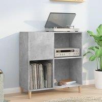 Berkfield Home Record Cabinet Concrete Grey 84.5x38x89 cm Engineered Wood
