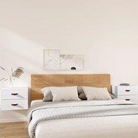 Berkfield Home Wall-mounted Bedside Cabinets 2 pcs White 50x36x40 cm | Size: 50 x 36 x 40 cm