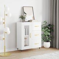 Berkfield Home Sideboard High Gloss White 69.5x34x90 cm Engineered Wood
