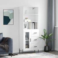 Berkfield Home Highboard White 69.5x34x180 cm Engineered Wood