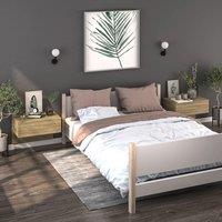 Berkfield Home Wall-mounted Bedside Cabinets 2 pcs Sonoma Oak in Brown