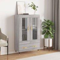 Berkfield Home Highboard Grey Sonoma 69.5x31x115 cm Engineered Wood