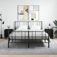 Berkfield Home Bedside Cabinets 2 pcs Black 40x40x50 cm Engineered Wood | Size: 40 x 40 x 50 cm