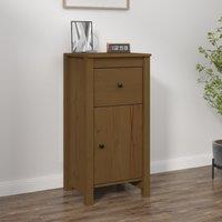 Berkfield Home Sideboard Honey Brown 40x35x80 cm Solid Wood Pine | Size: 40 x 35 x 80 cm