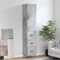 Berkfield Home Highboard Concrete Grey 34.5x34x180 cm Engineered Wood