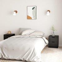 Berkfield Home Bedside Cabinets 2 pcs Black 40x40x50 cm Engineered Wood | Size: 40 x 40 x 50 cm