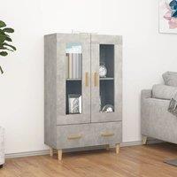 Berkfield Home Highboard Concrete Grey 70x31x115 cm Engineered Wood | Size: 70 x 31 x 115 cm