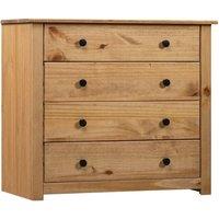 Berkfield Home Side Cabinet 80x40x73 cm Pine Panama Range in Brown | Size: 80 x 40 x 73 cm
