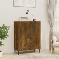 Berkfield Home Sideboard Smoked Oak 70x34x90 cm Engineered Wood in Brown | Size: 70 x 34 x 90 cm