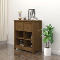 Berkfield Home Sideboard Honey Brown 70x35x80 cm Solid Wood Pine | Size: 70 x 35 x 80 cm