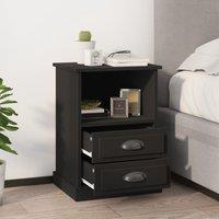 Berkfield Home Bedside Cabinets 2 pcs Black 43x36x60 cm | Size: 43 x 36 x 60 cm