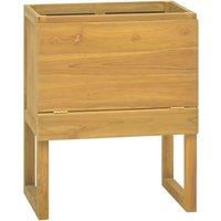 Berkfield Home Bathroom Cabinet 60x45x75 cm Solid Wood Teak in Brown | Size: 60 x 45 x 75 cm